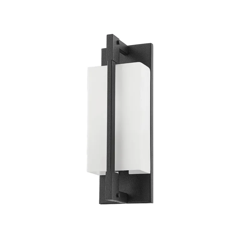 Blade 1-Light Exterior Wall Sconce in Forged Iron 4.5W x 13H