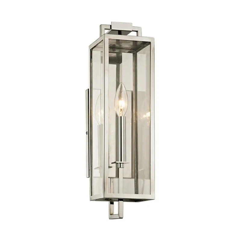Beckham 1-Light Exterior Wall Sconce in Stainless Steel 4.75W x 16.5H