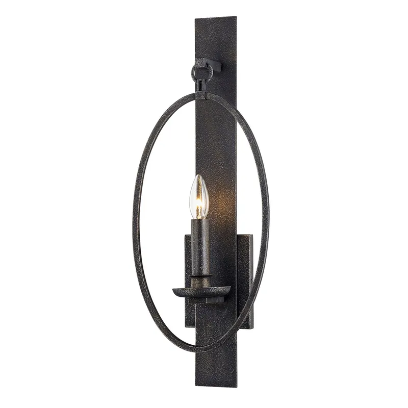 Baily 1-Light Wall Sconce in Aged Pewter 8.5W x 23H