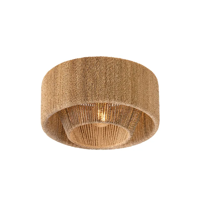 Coe 1-Light Flush Mount in Vintage Gold Leaf 16W x 9H