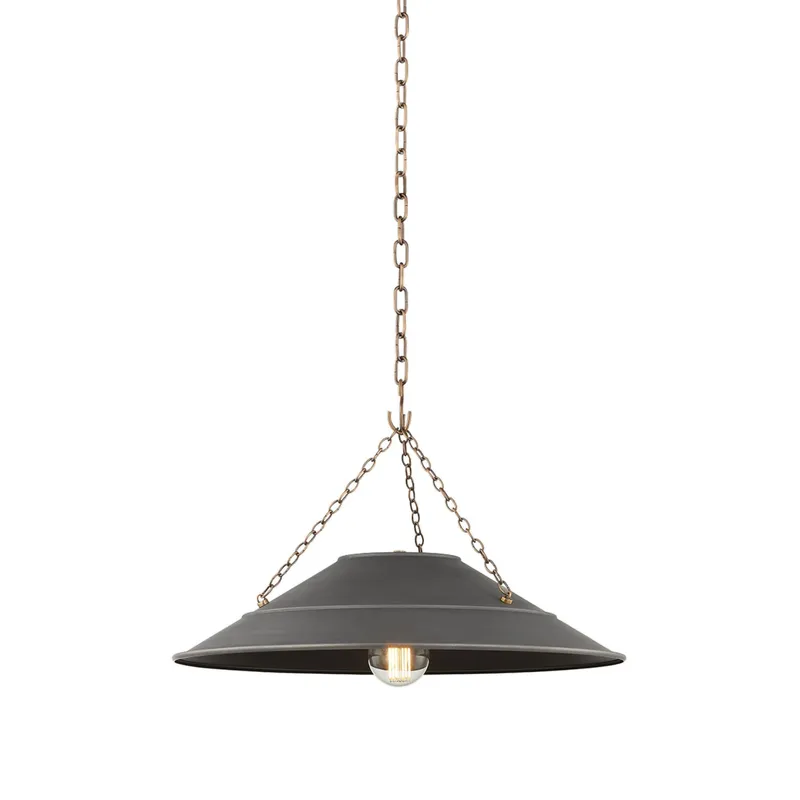 Arcane 1-Light Pendant in Patina Brass by Lauren Liess 23W x 16H