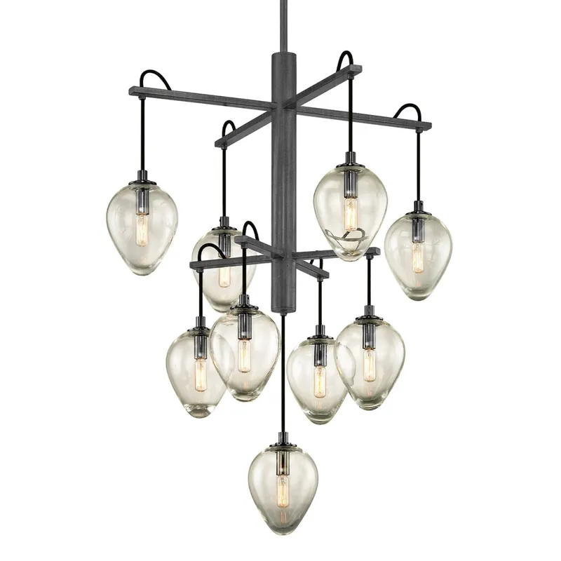 Brixton 9-Light Chandelier in Graphite 30.25W x 38.5H
