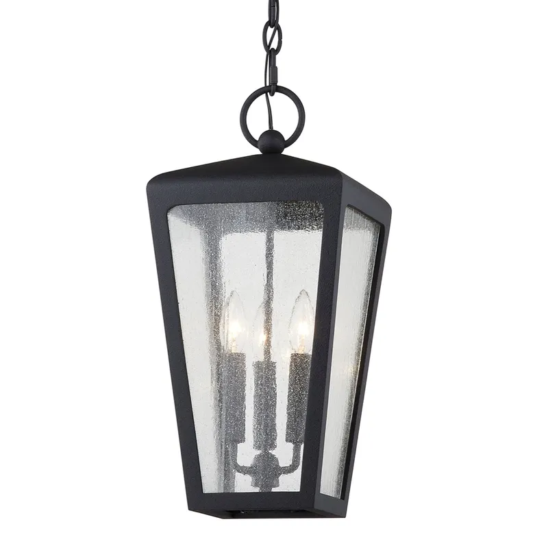 Mariden 3-Light Exterior Lantern in Textured Iron 9L x 9W x 20H