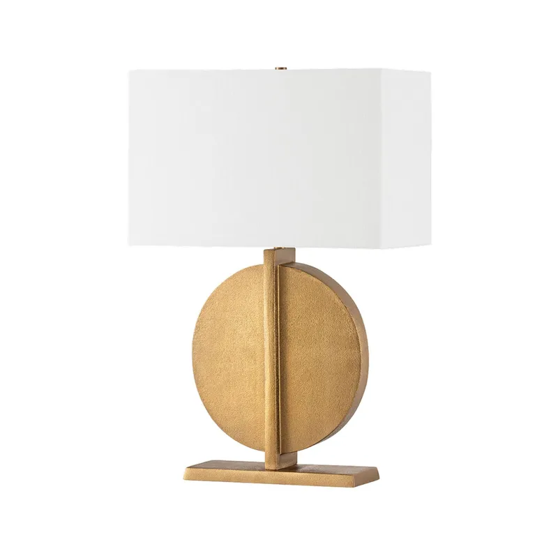 Colma 1-Light Table Lamp in Patina Brass 10.5L x 15.5W x 26H