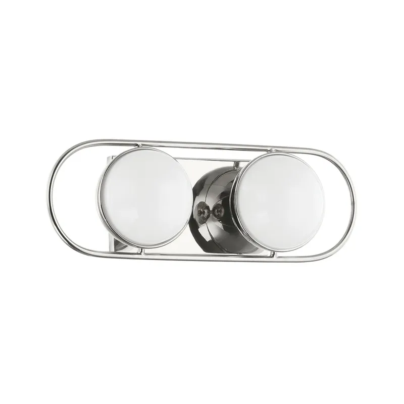 Amy 2-Light Bath and Vanity in Polished Nickel 16W x 5.5H