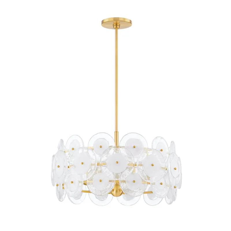 Zoella 5-Light Chandelier in Aged Brass 23.75W x 13H