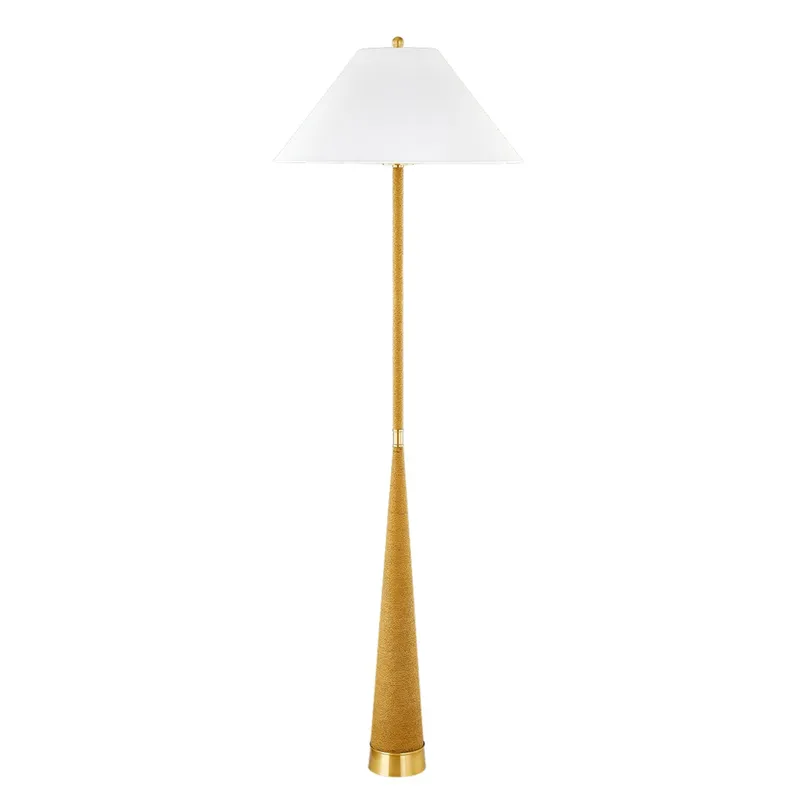 Indie 1-Light Floor Lamp in Aged Brass 21W x 64H
