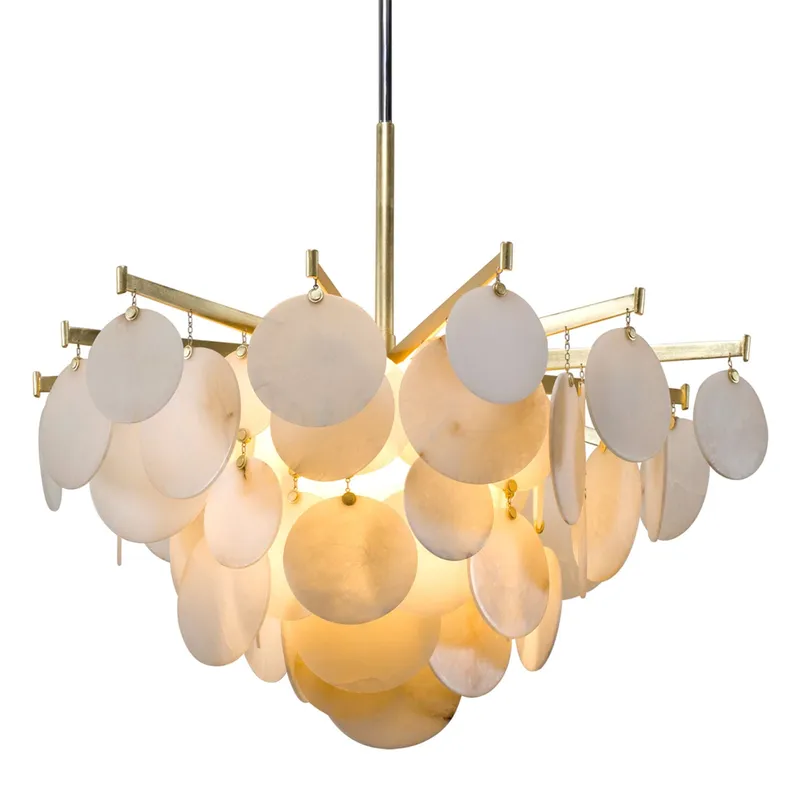 Serenity 1-Light Chandelier in Gold Leaf 40W x 25.25H
