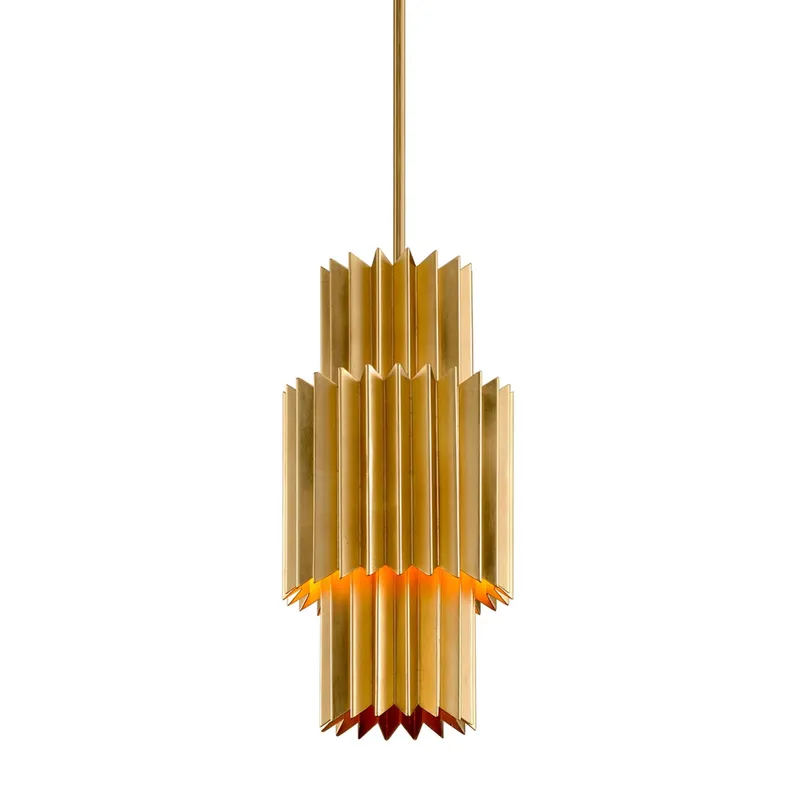 Moxy 1-Light Pendant in Gold Leaf 9.5W x 19.75H