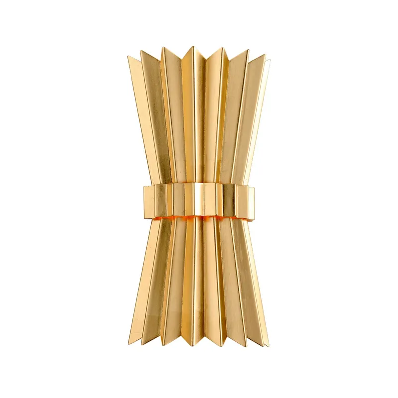 Moxy 2-Light Wall Sconce in Gold Leaf 8W x 15.75H
