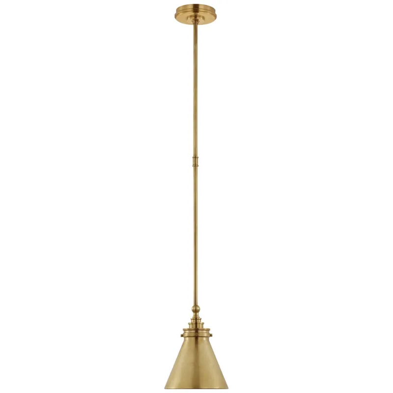 Chapman & Myers Parkington 9" Pendant in Antique-Burnished Brass Ceiling Light W7.25"