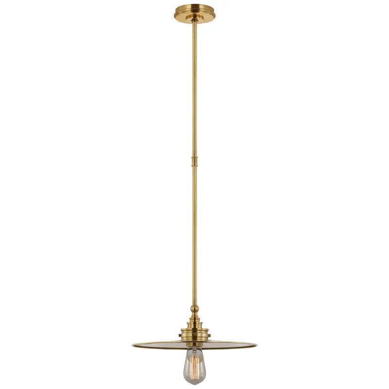 Chapman & Myers Parkington 14" Pendant in Antique-Burnished Brass Ceiling Light W14"