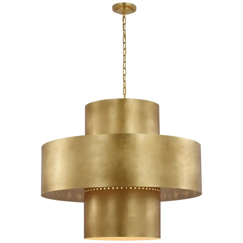 Julie Neill Chalmette 38" Layered Pendant in Gild Ceiling Light W37.75" x H31.5"