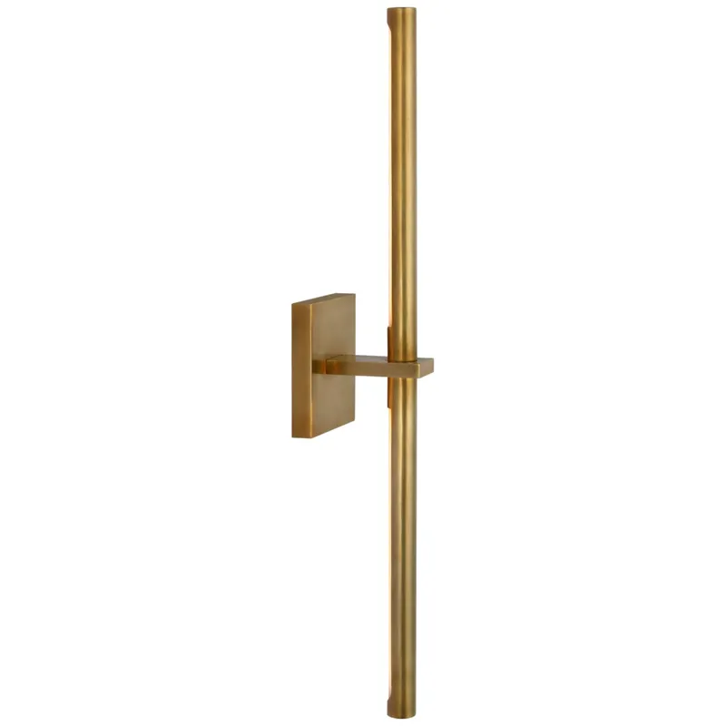Kelly Wearstler Axis Large Linear Sconce in Antique-Burnished Brass Wall Light W4.5" x H24"