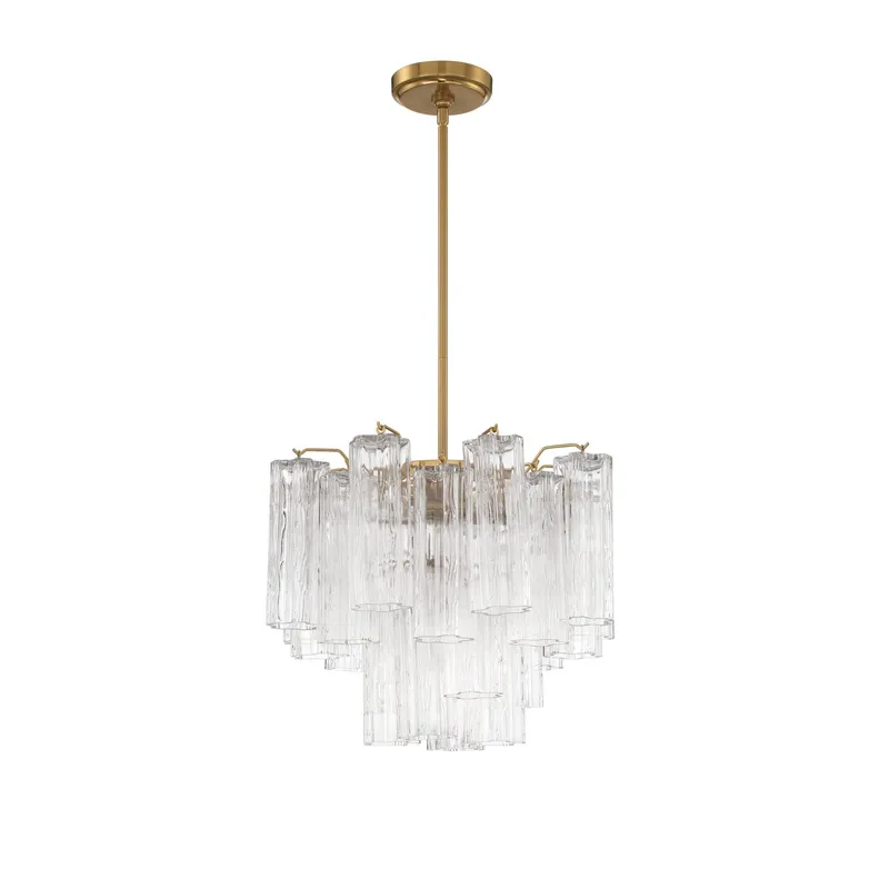 Addis 17.75'' Aged Brass Chandelier Clear 17.75"W x 13.75"H x 17.75"D