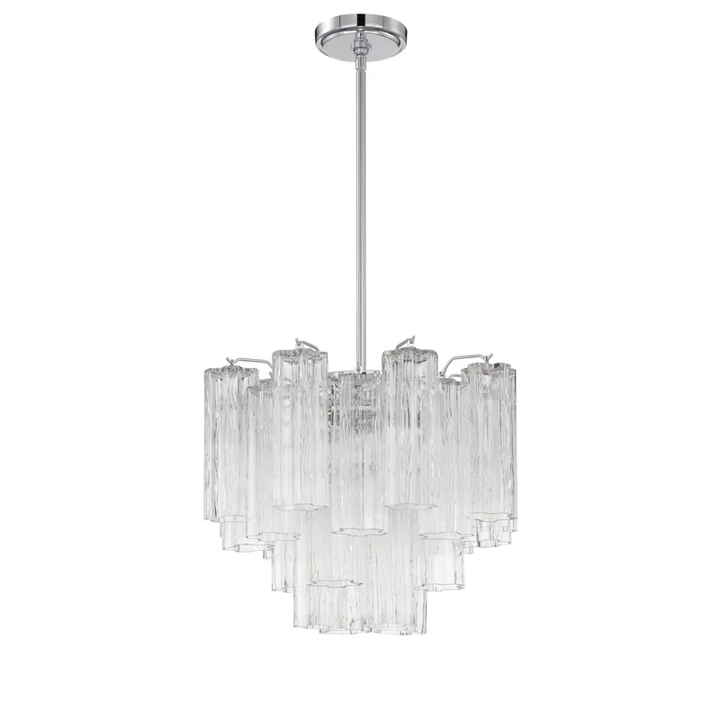 Addis 17.75'' Polished Chrome Chandelier Clear 17.75"W x 13.75"H x 17.75"D