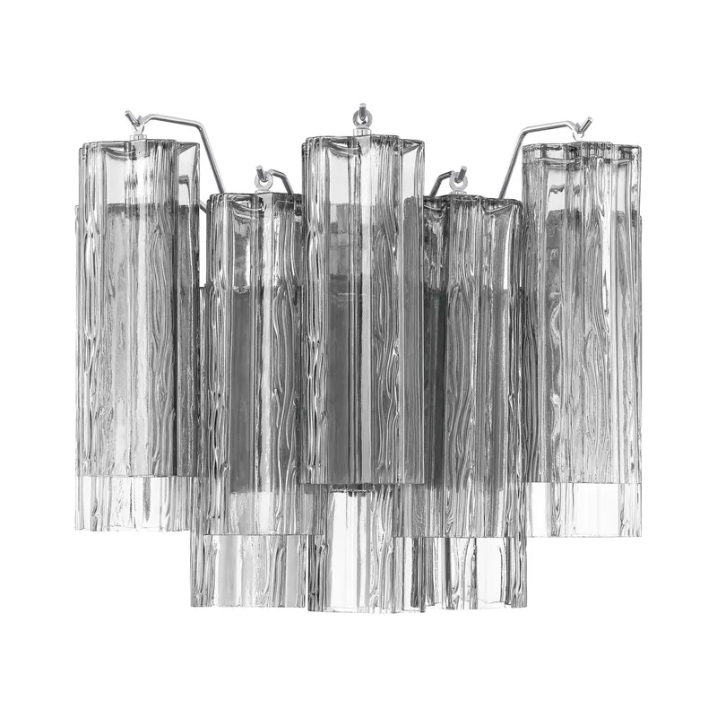 Addis 14.5'' Polished Chrome Sconce Gray 14.5"W x 11.75"H x 9.75"D