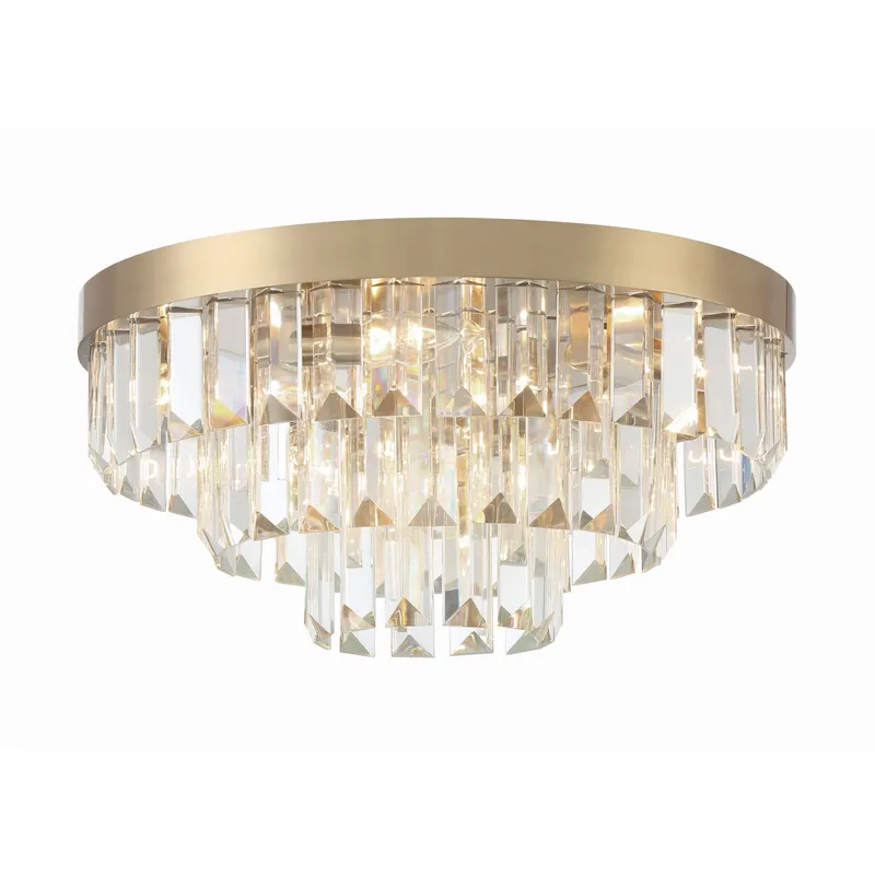Hayes 18'' Aged Brass Flush Mount Gold 18"W x 8"H x 18"D