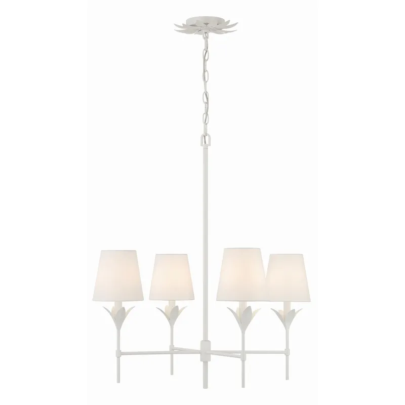 Broche 28'' Matte White Chandelier White 28"W x 28"H x 28"D