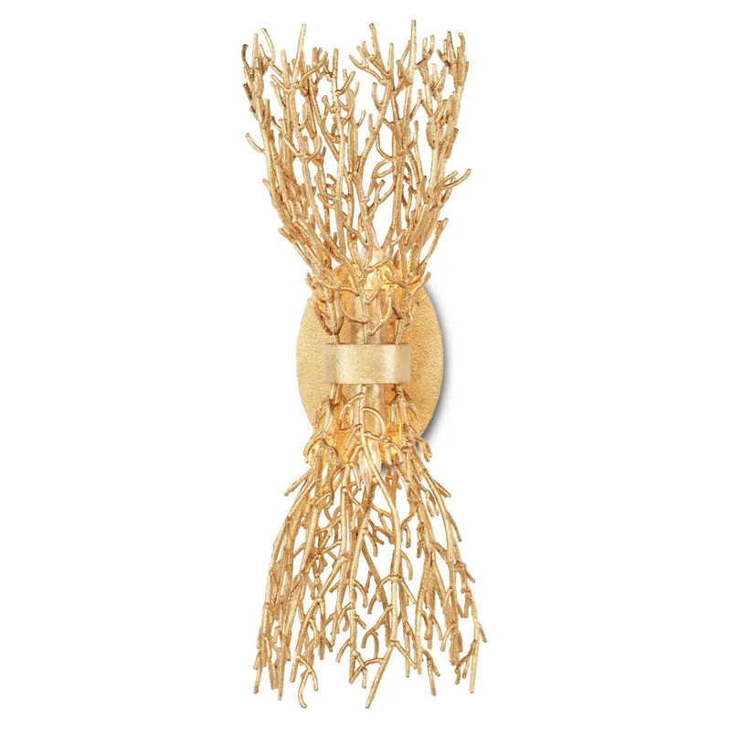 Sea Fan Gold Wall Sconce - Gold Gilt