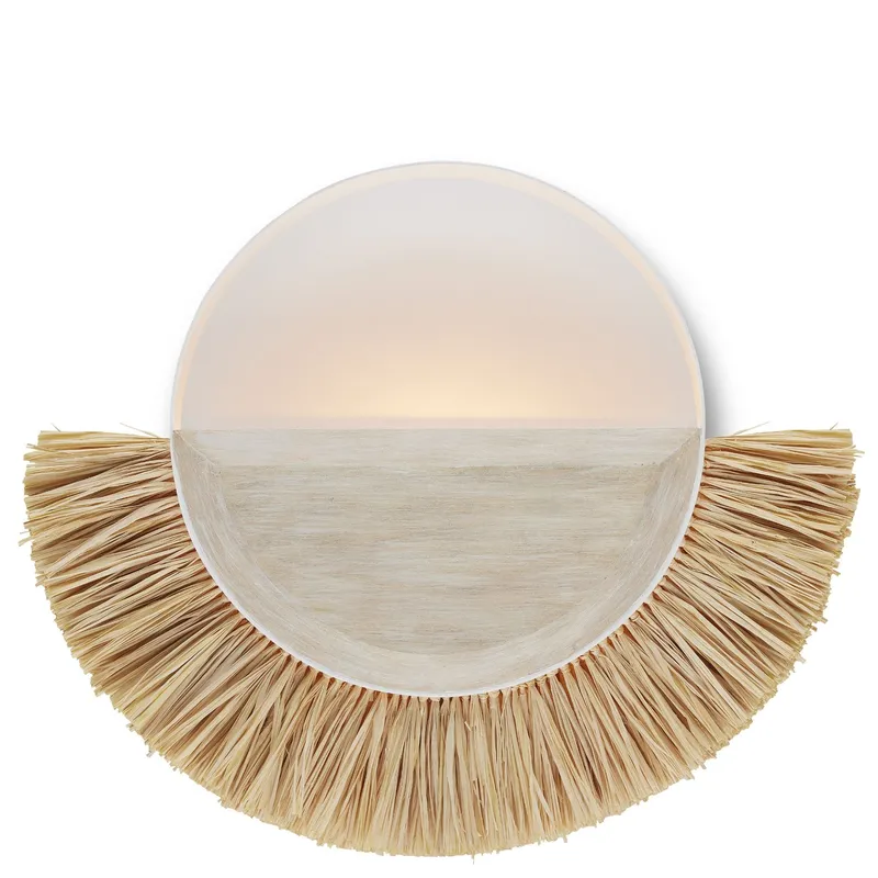 Seychelles Wall Sconce - Sugar White/Sandstone/Natural