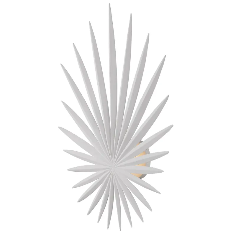Bismarkia White Wall Sconce - Gesso White