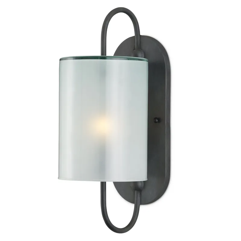 Glacier Bronze Wall Sconce - Antique Bronze/Frosted White