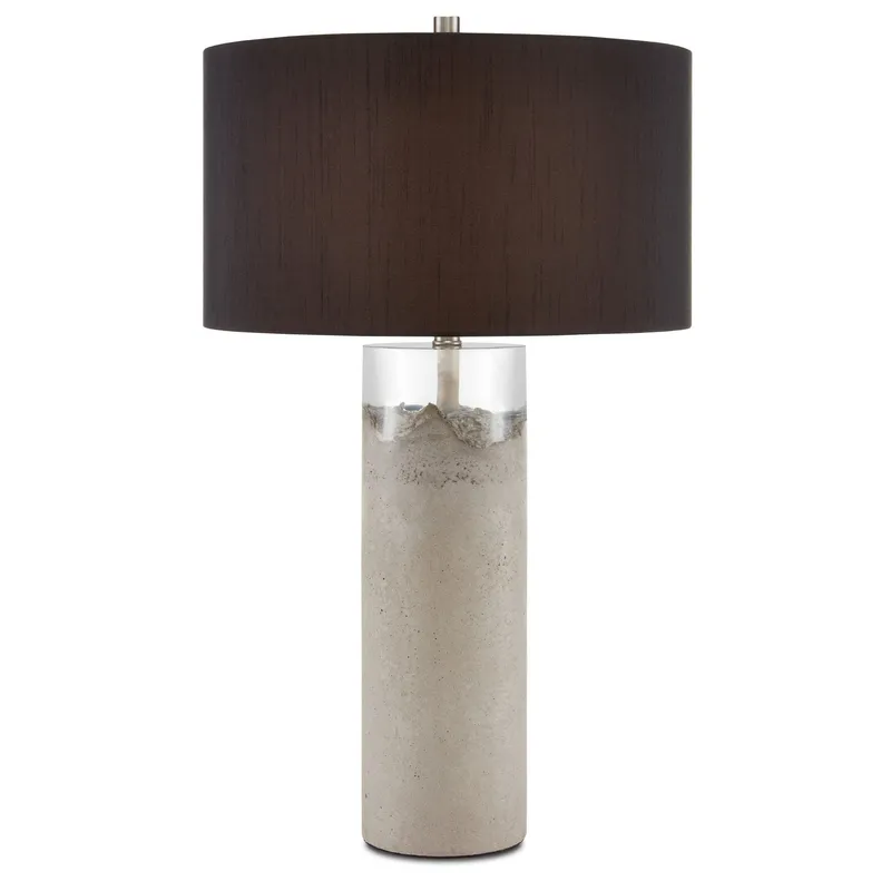 Edfu Table Lamp - Concrete/Clear/Black
