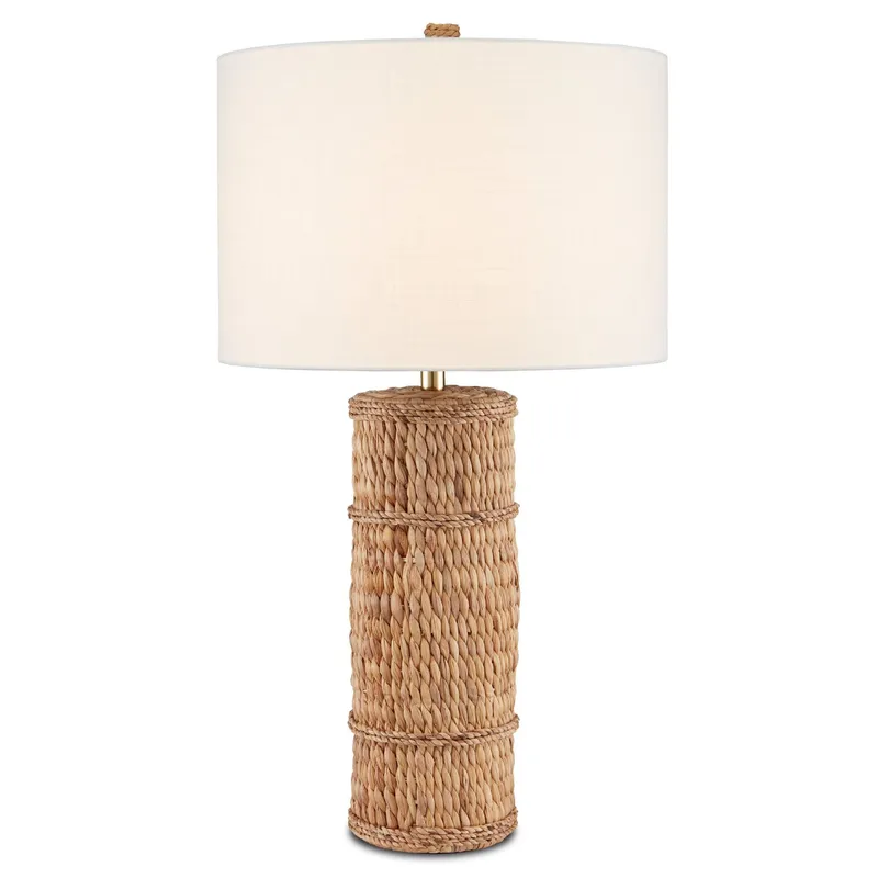 Azores Natural Table Lamp - Natural Water Hyacinth