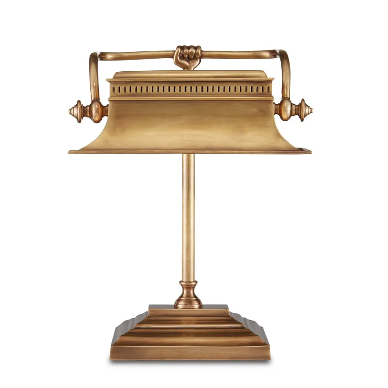 Malvasia Brass Desk Lamp - Vintage Brass