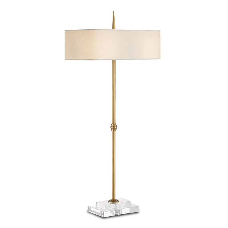 Caldwell Brass Table Lamp - Antique Brass/Clear