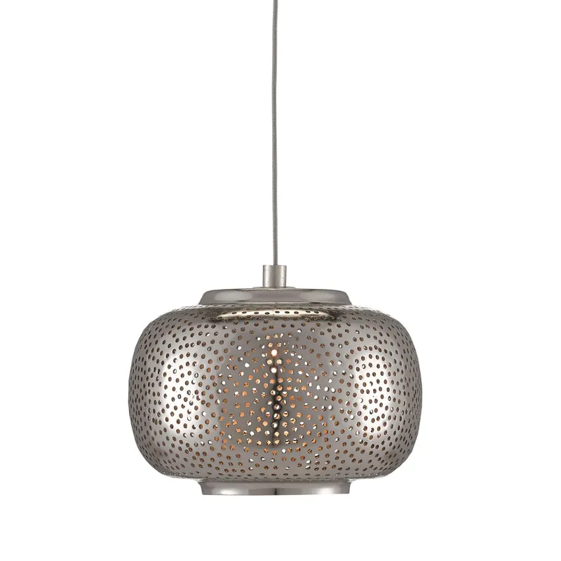 Pepper 1-Light Round Multi-Drop Pendant - Painted Silver/Nickel
