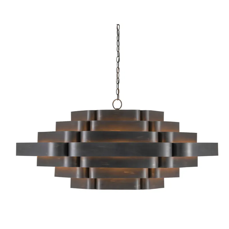 Bailey Black Chandelier - French Black/Contemporary Gold Leaf