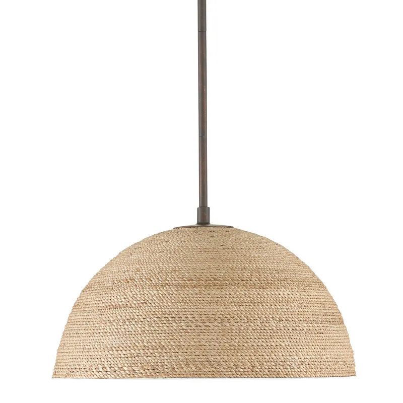 Tobago Pendant - Bronze Gold/Sugar White/Natural Rope