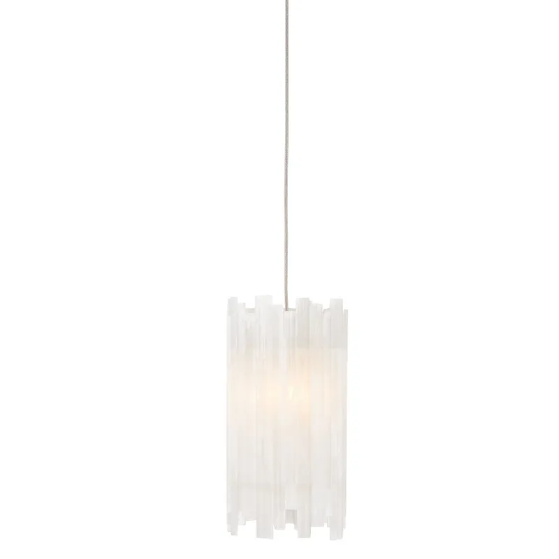 Escenia 1-Light Round Multi-Drop Pendant - Natural/Painted Silver
