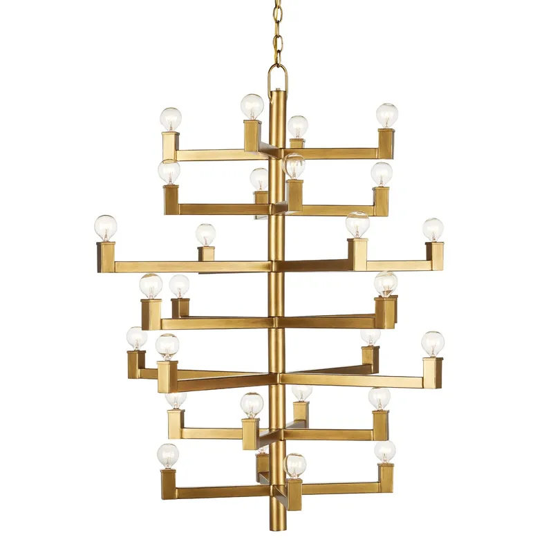 Andre Medium Brass Chandelier - Brass