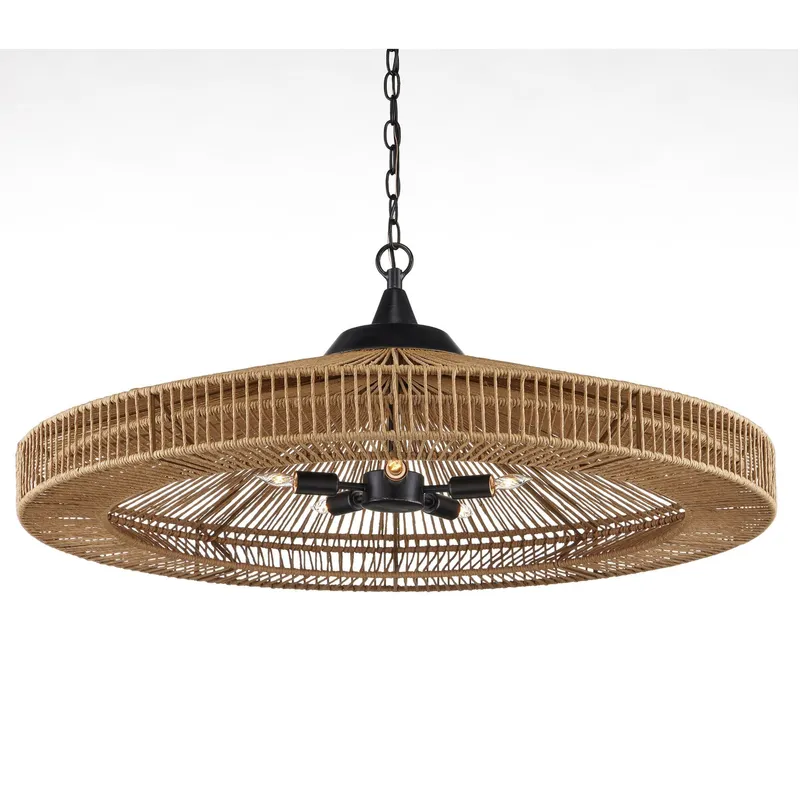 Maldives Chandelier - Natural/Satin Black