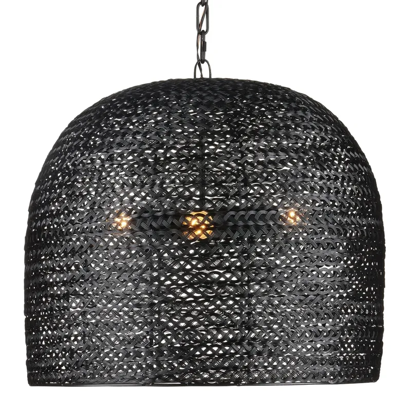 Piero Medium Black Chandelier - Satin Black