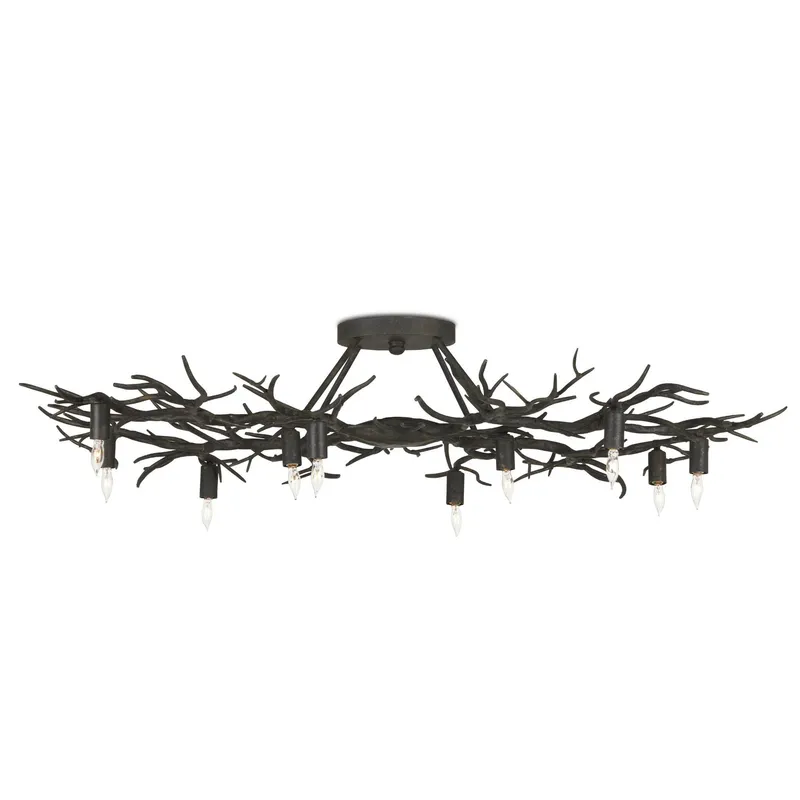 Rainforest Bronze Semi-Flush Mount - Rustic Bronze