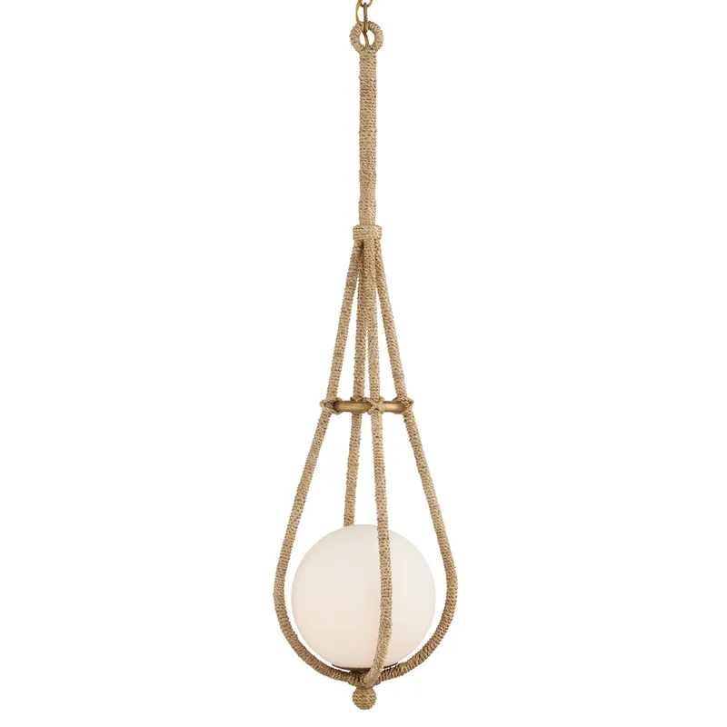 Passageway Rope Pendant - Natural/Dorado Gold/Frosted White