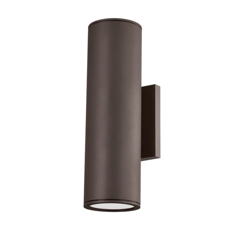 Perry 2-Light Exterior Wall Sconce in Textured Bronze 4.5W x 14.5H