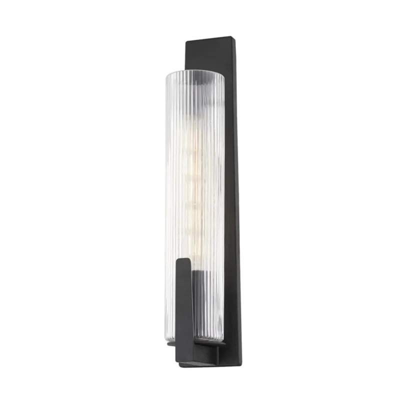 Malakai 1-Light Wall Sconce in Forged Iron 3.25W x 19.75H
