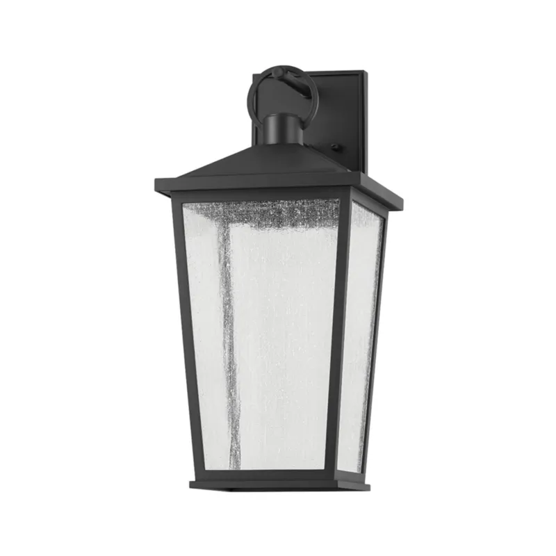 Soren 1-Light Exterior Wall Sconce in Texture Black 11W x 23H