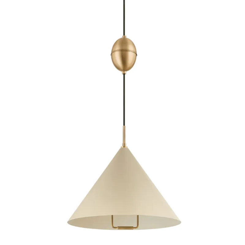 Fontana 1-Light Pendant in Patina Brass 18W x 17H