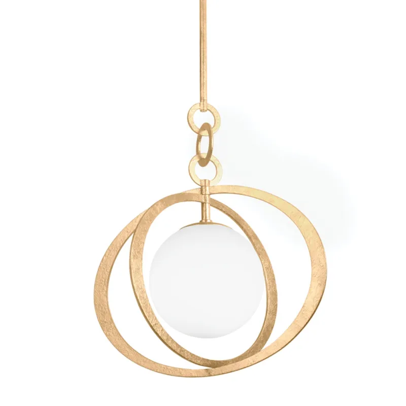 Olancha 1-Light Pendant in Vintage Gold Leaf 22W x 25H