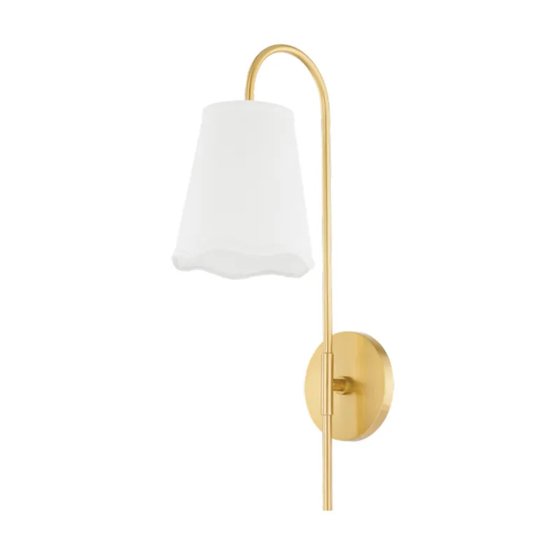 Dorothy 1-Light Wall Sconce in Aged Brass 5.5W x 19.25H