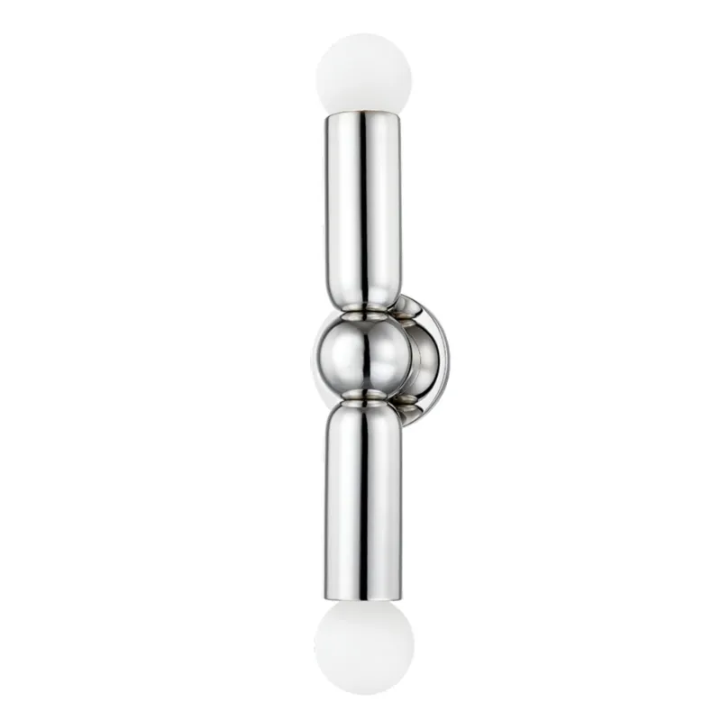 Lolly 2-Light Wall Sconce in Polished Nickel 4.75W x 21.25H