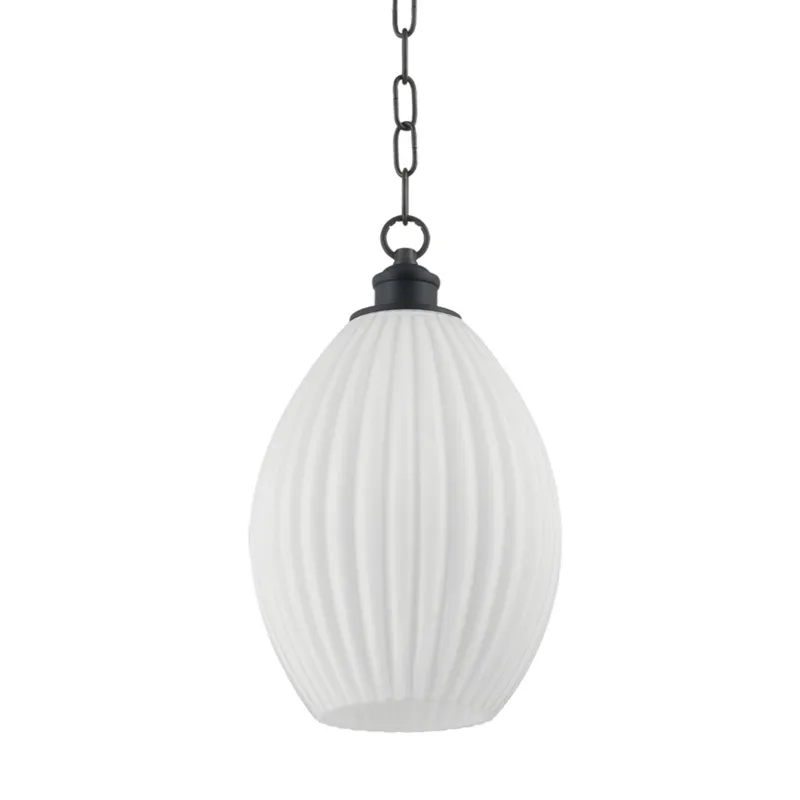 Hillary 1-Light Pendant in Old Bronze by Zio & Sons 9W x 15.5H