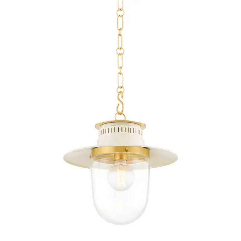 Nori 1-Light Pendant in Aged Brass by Zio & Sons 13W x 12.75H