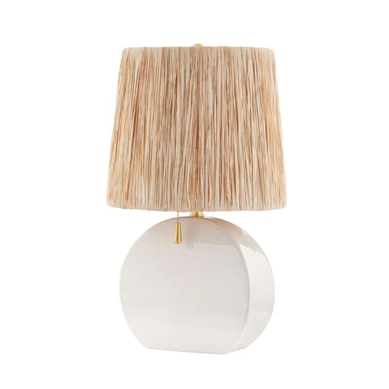 Aneesa 1-Light Table Lamp in Aged Brass 12W x 21H